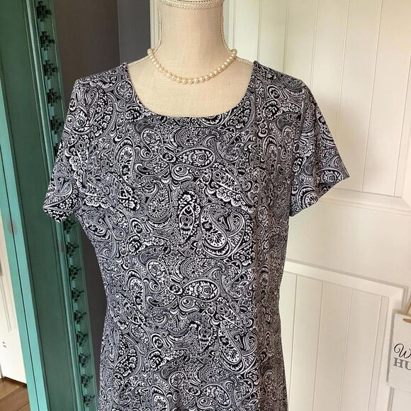 Talbots Chic Paisley Print A-Line Dress - Picture 2 of 7